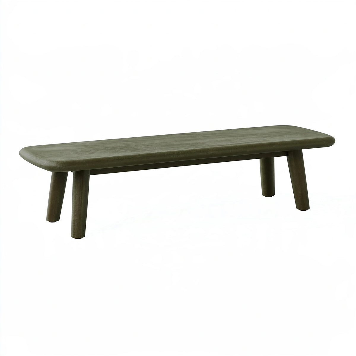 Panca 120 x 35 x 45 cm in legno verde oliva - stile moderno per ingresso e soggiorno