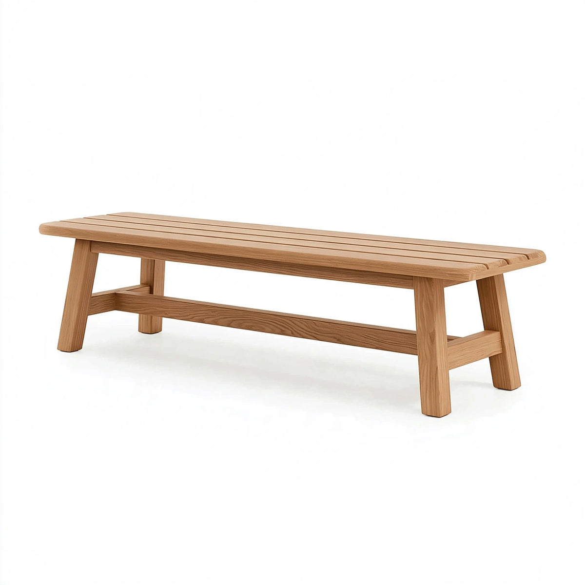 Panca da giardino 180 x 35 x 45 cm in legno marrone stile rustico